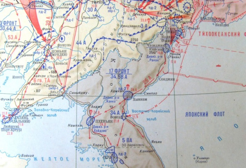 Освобождение Кореи карта